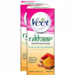 Veet Nikhaar Hair Removal Cream for All Skin Types - 50 g (Pack of 2)