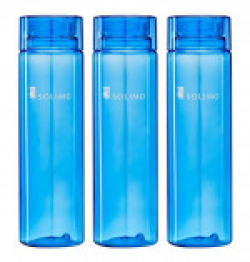 Amazon Brand - Solimo Water Bottle, 1000 ml, Set of 3, Blue