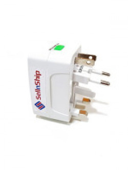 SellnShip SnS0123 Plastic Power Adapter (White)