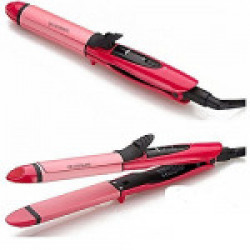 Qualimate Excellent 2 in 1 HAIR Beauty Set Curler and Hair Straightener plus curler with ceramic plate