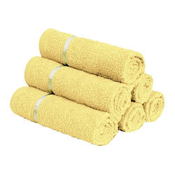 Story@Home 100% Cotton Soft Towel Set of 6 Pieces, 450 GSM - 6 Face Towels - Lemon Yellow