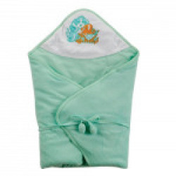 Tiny Care Hooded Wrap Terry Plain (Green)