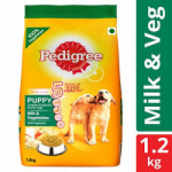 Pedigree Dry Dog Food, Milk & Vegetables for Puppy – 1.2 kg Pack