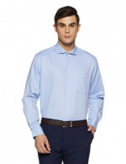 Symbol Amazon Brand Men's Formal Regular Fit Shirt (S17MBS132_46_Blue)