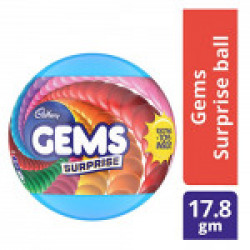 Cadbury Gems Surprise Chocolate Ball, 17.8 gm Pack with Free Toy