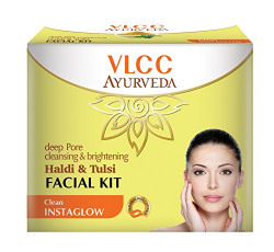 VLCC Ayurveda Deep Pore Cleansing and Brightening Haldi and Tulsi Facial Kit- 50g