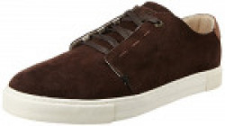 Hub Men's Hackney/24 Bl Ns Dark Brown and Off White Suede Sneakers - 6 UK (M20C-01 Ns-N01-147)