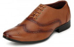 Hot Man Mens' Designer Tan Faux Leather Formal Lace up Shoes Size:- 6 UK/IND