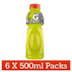 Gatorade Sports Drink Lemon Flavor, 500 ml Bottle (Pack of 6)