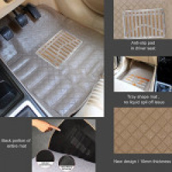 Oshotto Premium Quality Car Tray Mat for Volkswagen Vento (Set of 5, Beige)