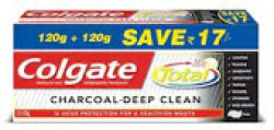 Colgate total Charcoal Deep Clean Toothpaste -120 + 120 g