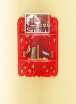 Home Sparkle Sh774 Wall Shelf (Lacquer Finish, Red)