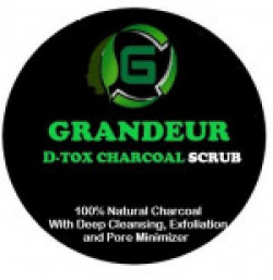 Grandeur D-tox Activated Charcoal Face Scrub 250g with Deep Cleansing, Exfoliation & Pore Minimizer-250Gm
