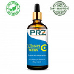 PRZ Vitamin C Serum (30ML) With Hyaluronic Acid, Glowing Skin & Age-Defying, Fairness Brightening Vitamin C Super Strength (No Paraben | No Mineral Oil)
