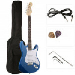 Juarez ST38 Electric Guitar Kit/Set, Right Handed, Blue, With Case/Bag & Picks