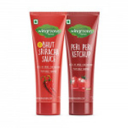 Wingreens Farms Bhut Sriracha Sauce, 100g with Peri Peri Ketchup, 100g