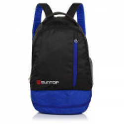 Suntop Air One 20 Litres Lightweight Backpack Bag with Shoe Compartment for Casual/Gym/Trekking (Black & Indigo)