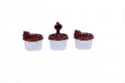 Signoraware Easy Flow Mini Plastic Oil Pourer Set, 200ml, Set of 3, Maroon