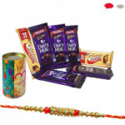 Maalpani Rakshabandhan Chocolate Gifts Brother Sister - Fancy Rakhi - Chocolates Set Small Multicolor