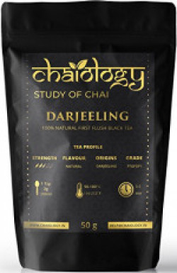 Chaiology Darjeeling First Flush Loose Leaf Black Tea, 50g (25 Cups)