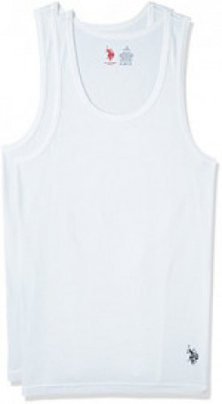 U.S. Polo Assn. Men's Cotton Vest (Pack of 2) (8907686183237_I024-001-P2-XL White)