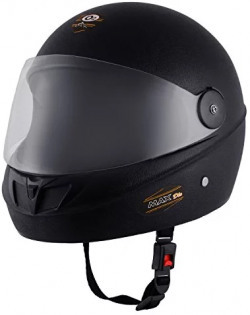 Autofy O2 Max DLX Full Face Helmet With Scratch Resistant Visor (Matte Black,M)