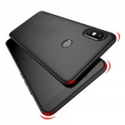 SPAZY CASE Soft Silicone Shockproof Slim Back Case Cover with Anti Dust Plugs for XIAOMI REDMI Y2(May 2018 Launched)