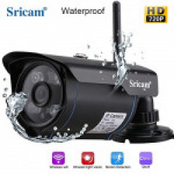 Sricam SP007 Wireless Waterproof Outdoor WiFi HD 720P Security CCTV Ip Camera [Black]