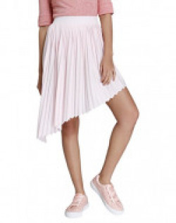 VERO MODA Women's Asymmetric Midi Skirt (1985034005_Barely Pink_S)