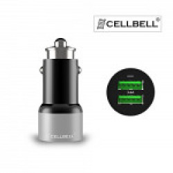CELLBELL Dual Port(3.6A) Metal Car Charger(Silver)