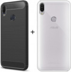 Fashionury Back Cover for Asus Zenfone Max Pro M1(Combo Offer Hybrid and Transparent, Silicon, Rubber)