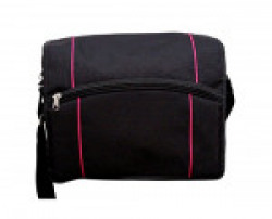Mangalmurti handicrafts Polyester Designed Messenger Laptop Office Travel Unisex Bag|15 inch|Black