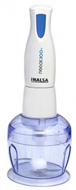 Inalsa Robot 300 CP 300-Watt Hand Blender with Chopper (White/Blue)