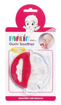 Farlin Silicon Gum Soother with Handle (Pink)