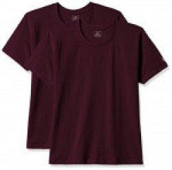Chromozome Men's Cotton T-Shirt (Pack of 2) (OS1_2pcaubergine_S)