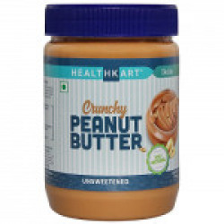 HealthKart Peanut Butter Unsweetened, Crunchy, 500g (Crunchy, 500g)