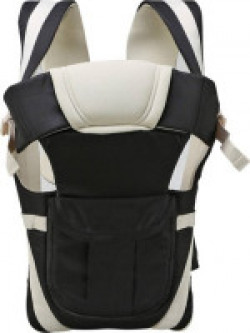 Smilemakers Adjustable Hands-Free 4-in-1 (with Comfortable Head Support & Buckle Straps) Baby Carrier Baby Carrier(Black, Beige, Front Carry facing in)