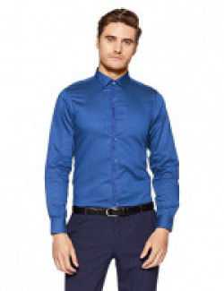 Elitus Men's Formal Shirt (8907542560929_271918606_42_Dk-Blue)