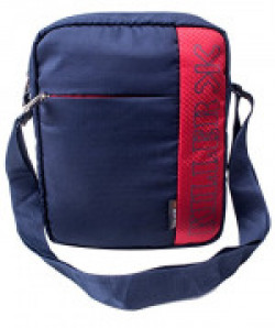 KILLER Polyester Navy Blue & Red Messenger Bag For Unisex
