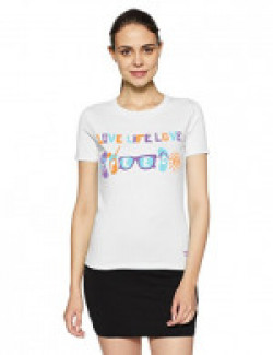 Speedo Women's Plain Regular Fit T-Shirt (7011-WHITE-0101_White_Small)