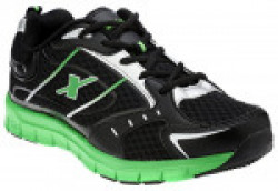 Sparx Men's Black and Fluorescent Green Running Shoes -9 UK (SM-219)