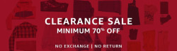Flat 70% Off on Clothing: Clearance Sale