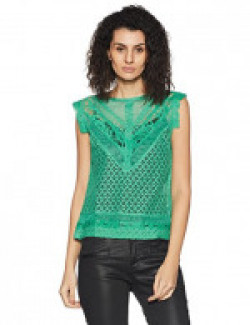 Park Avenue Woman Plain Regular Fit Shirt (PWAZ00621-N4_Green_x-Small)
