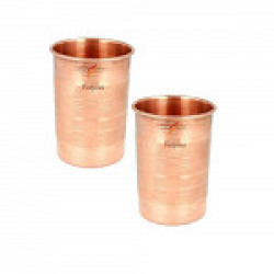 Frabjous Pure Copper 300ml Tumbler Glass Set of 2