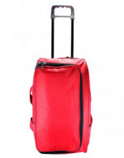 3G Red 25.4cms Polyester Duffle Bag With Trolley Combo