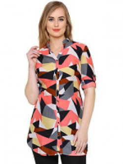 2Day Casual 3/4th Sleeve Printed Women's Multicolor Top (Pack of 1) (Medium)