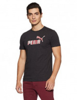Puma Men's Solid Regular Fit T-Shirt (85340602_Dark Gray Heather_L)