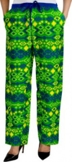 Jhoomar Regular Fit Women Green Trousers