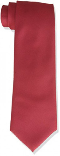 Aeht Men's Synthetic Necktie (2393-T_Red_Medium)