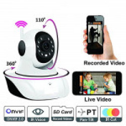 Maxxlite Wireless HD IP Wifi Camera CCTV indoor Security CCTV Camera Video Monitor (Inbuilt Mic)